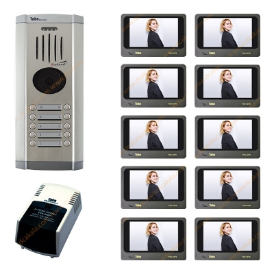 پکیج آیفون تصویری تابا مدل TVD-4070 صفحه لمسی و دارای ارتباط داخلی 7 اینچی با حافظه 10 واحدی