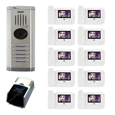 پکیج آیفون تصویری تابا مدل TVD-1043i 4.3 اینچ با حافظه 10 واحدی